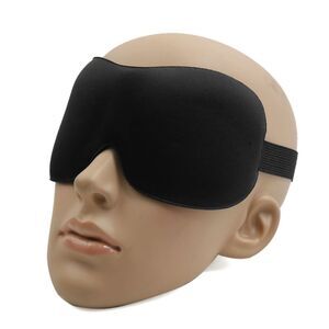 Travel Padded 3D Eye Shade Cover Sleep Rest Relax Sleeping Blindfold Black